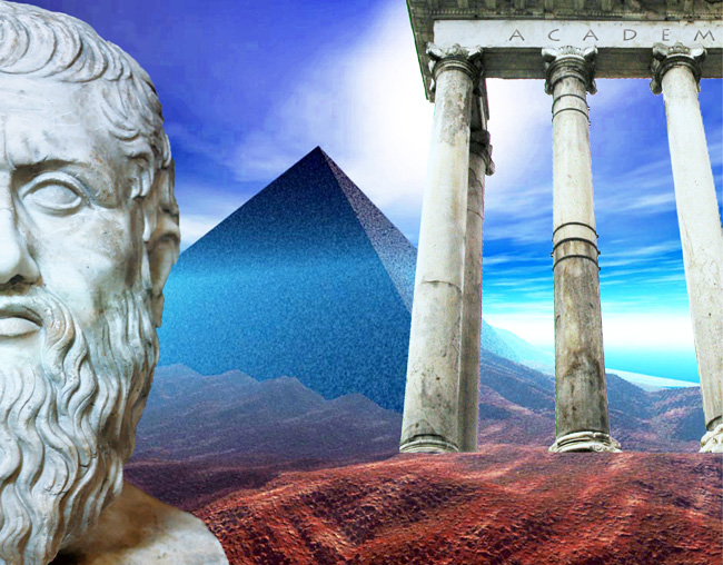 Platón, Akropolisz, piramis