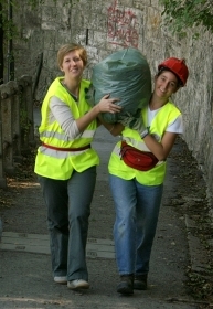 Szemétszedés a Gellért-hegyen 2007 ősz