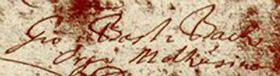 Johan Sebastian Bach aláírása
