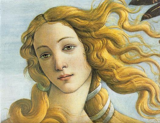 Botticelli: Vénusz születése (részlet)